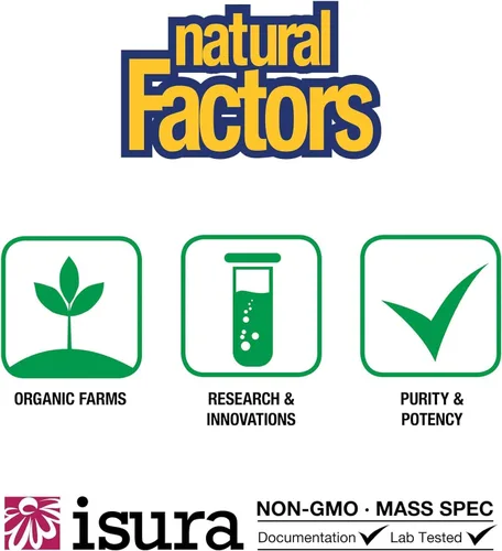 Miniatura 8 de Natural Factors, Enzima lactasa, ayuda digestiva para la intolerancia a la lactosa y a los lácteos, 60 cápsulas