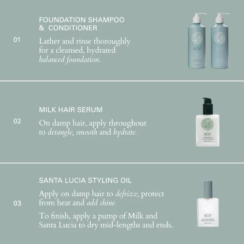Miniatura 7 de RŌZ Acondicionador de base Para todo tipo de cabello Calma, nutre Ceramidas hidratantes, péptidos de guisantes, aceite de aguacate