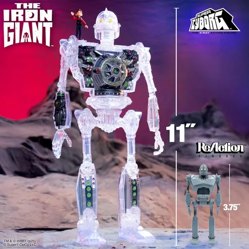 Miniatura 6 de Super7 El Gigante de Hierro Súper Cyborg - Figura de acción de El Gigante de Hierro (Transparente)