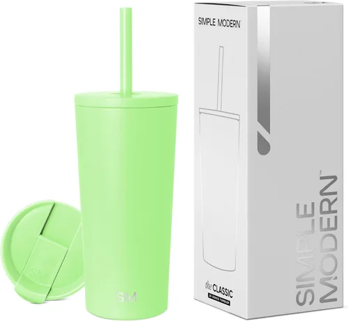 Miniatura 49 de Simple Modern- Vaso con aislamiento, c/tapa y pajilla Taza de viaje Botella de agua de ac. inox. reutilizable Unisex Colecc. Classic 24 oz