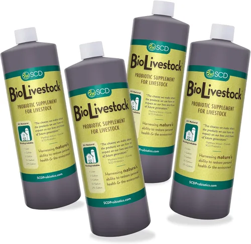 Miniatura 6 de SCD Bio Livestock - Aditivo líquido probiótico para piensos y agua, suplemento digestivo orgánico para vacas, cerdos, caballos, pollos, patos