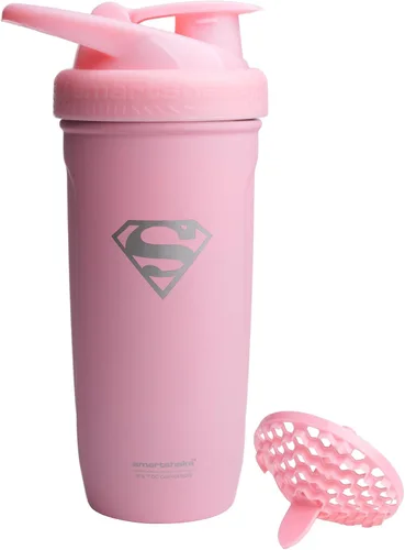 Smartshake DC COMICS Reforce - Botella mezcladora de proteínas de acero inoxidable de 900 ml | 30 oz - Tapa a prueba de fugas con rosca - Sin BPA –