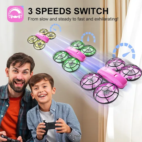 Miniatura 5 de Swifsen Mini dron para niños con cámara y posicionamiento de flujo óptico - Mini cuadricóptero RC con protección completa, 2 baterías modulares