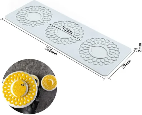 Miniatura 4 de Moldes de silicona 3D de hojas huecas para chocolate, molde de panal, abeja, caramelo, patrón de flores, molde para fondant, decoración de tartas