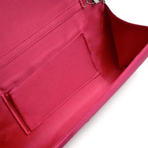 Miniatura 5 de Elegante bolso de noche de embrague de cristal con solapa de satén - colores diff Avail