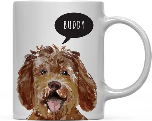 Miniatura 57 de Andaz Press Taza de café personalizada de 11 onzas para perro, Shih Tzu Shorter Haired Up Close, paquete de 1 Shih Tzu pelo más corto personalizado