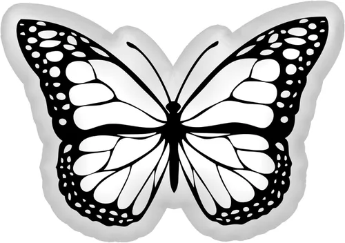 Miniatura 7 de Almohada de mariposa monarca, relleno de almohada suave con forma de decoración para dormitorio, sala de estar, habitación de niños, sofá, oficina