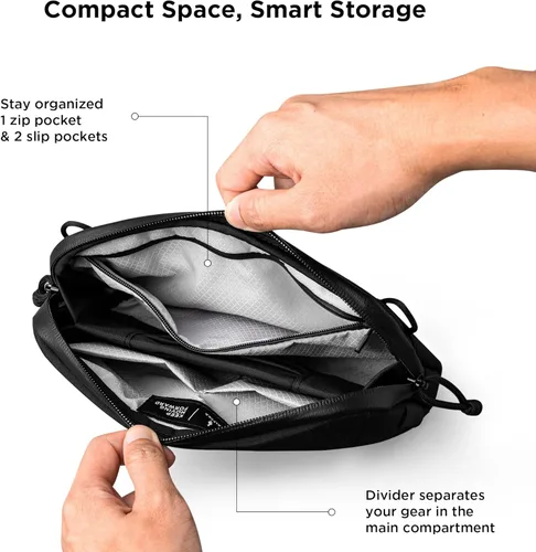 Miniatura 4 de ALPAKA Flight Pouch Pro - Bolsa cruzada pequeña para teléfono con ranuras para tarjetas RFID, soporte para pasaporte, bolsa para teléfono de viaje