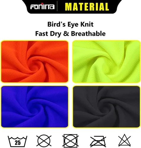 Miniatura 4 de FONIRRA 3 piezas de camisetas reflectantes de seguridad de alta visibilidad para hombres con manga larga camisas de trabajo de construcción ANSI