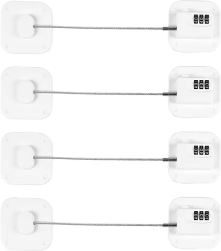 Cerradura de Refrigerador, Cerradura de Nevera Resistente, Cerradura de Combinación para Refrigeradores, Gabinetes, Cajones, Cerradura de Seguridad,