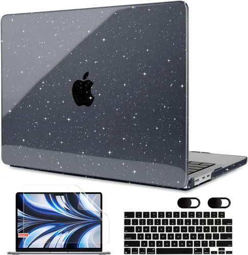Miniatura 9 de MEEgoodo Funda con purpurina para MacBook Air de 13 pulgadas 2026 2025 2024 2022, compatible con los modelos A3449 (M5)/A3240 (M4)/A3113 (M3)/A2681