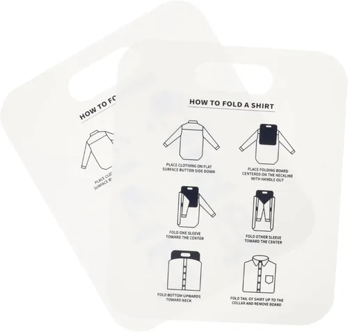 Miniatura 9 de VICASKY Tabla plegable para camisas, carpetas de ropa, carpetas de plástico para lavandería, herramientas auxiliares para el hogar, lavandería