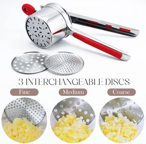 Miniatura 4 de Bellemain Prensapapas Grande de 15 oz Prensapapas y Triturador de Papas de Acero Inoxidable Resistente Perfecto para Puré de Papas Herramienta