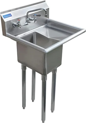 Miniatura 23 de Fregadero de acero inoxidable para preparación y utilidad Acero inoxidable 304 Restaurante, cocina, lavandería, garaje