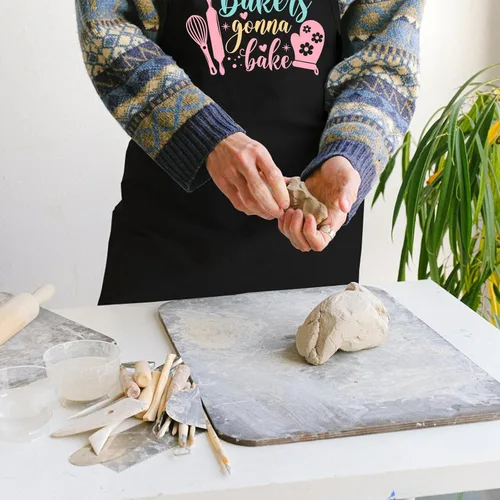 Miniatura 2 de Divertidos delantales para hornear para mujer, delantales de cocina con bolsillos, bonitos regalos de horneado para panaderos, cumpleaños de su mamá