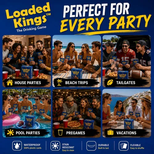 Miniatura 5 de Juego de cartas para beber Loaded Kings (impermeable) (versión inglés)