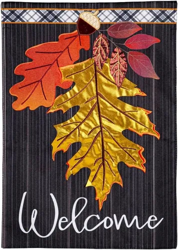 Miniatura 8 de Evergreen Flag Autumn Greetings - Bandera de jardín de gamuza, banderas de jardín de bienvenida de otoño de 12 x 18 pulgadas, banderas de jardín