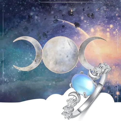 Miniatura 6 de Anillo de nudo de brujas de plata de ley 925, anillo de nudo celta de abulón, joyería wiccana, joyería irlandesa, regalos para mujeres y niñas