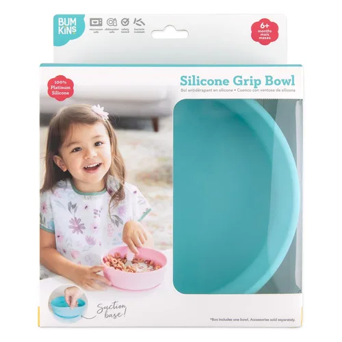Miniatura 6 de Bumkins Cuenco para bebé, succión de silicona, para bebés, niños pequeños y niños, destete LED para bebés, esenciales para alimentación, silicona