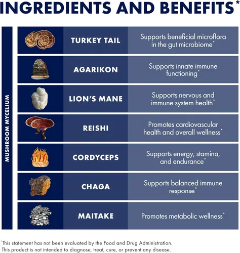 Miniatura 6 de Host Defense MyCommunity Cápsulas - Suplemento de Hongos Mezcla de 17 Especies para Apoyo Inmunológico - Ayuda Herbal con Melena de León, Reishi