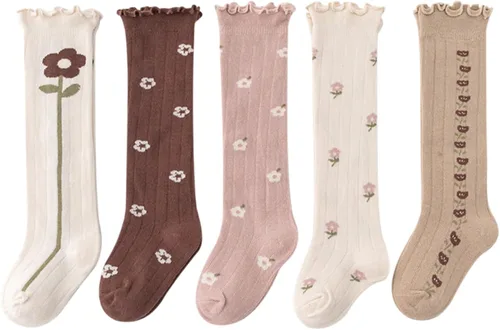 Miniatura 69 de DRESHOW BQUBO - Calcetines de punto para bebé, calcetines de algodón para niñas pequeñas