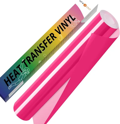 Miniatura 32 de HTVRONT Vinilo HTV de transferencia de calor blanco - 30,5 cm x 36,6 metros de vinilo blanco para planchar para camisetas, rollo de vinilo HTV