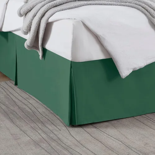 Miniatura 34 de Nestl Falda de cama individual blanca – Falda de cama de tamaño individual de 14 pulgadas de caída – Faldas de cama de microfibra cepillada – Falda