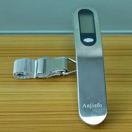 Miniatura 2 de Anjiefo - Báscula digital de equipaje de regalo para maleta de viajero, báscula de peso de mano, 110 libras
