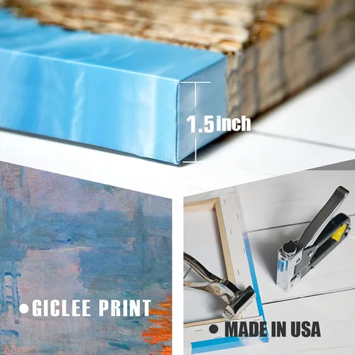 Miniatura 30 de A&T ARTWORK Campo de trigo con cipreses de Van Gogh Las reproducciones de arte clásico mundial, impresiones en lienzo giclée para decoración