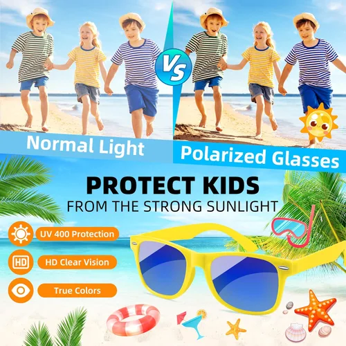 Miniatura 4 de Kids Sunglasses Party Favors Bulk, Neon Sunglasses with UV400 Protection for Gilrs Boys Kids