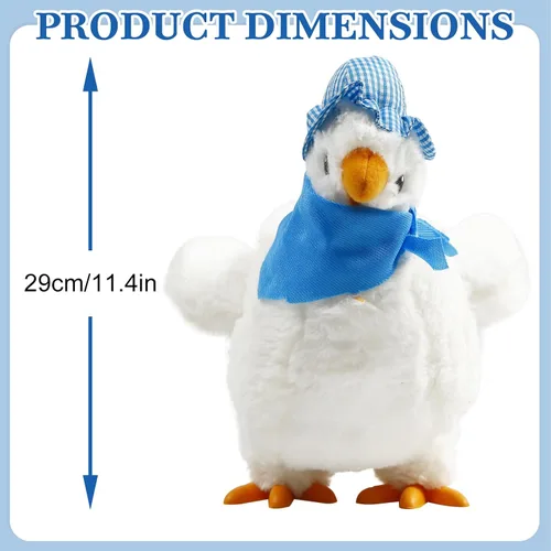 Miniatura 4 de SOMOYA - Juguete de pollo eléctrico de peluche poniendo huevos, juguete loco que baila con sonido y música, juguete de animales, juguetes de Pascua
