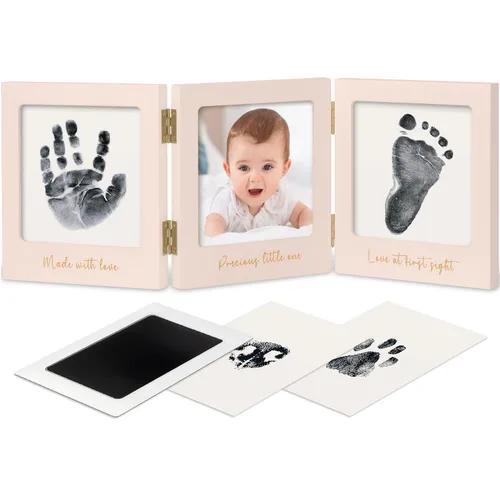 Miniatura 17 de Kit de huellas de mano y huellas de bebé sin tinta para recién nacido - Kit de huellas de bebé, marco de recuerdo para guardería de recién nacido