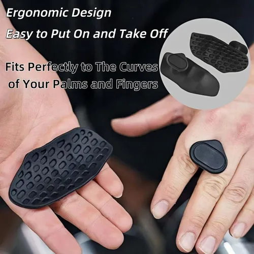 Miniatura 2 de Agarres de entrenamiento antideslizantes, guantes de entrenamiento ergonómicos, agarres de levantamiento de pesas, para hombres y mujeres, Negro
