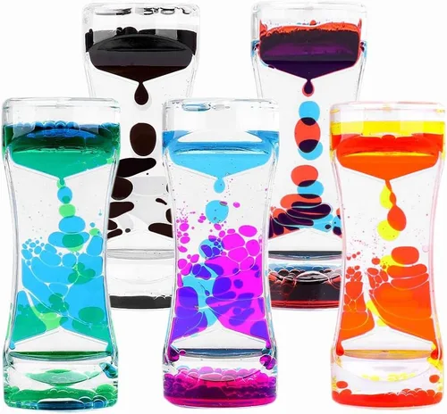Miniatura 11 de Oneshow Liquid Motion Bubbler - Juguetes sensoriales coloridos de aceite y agua, reloj de arena, temporizador, actividad, juguete fidget para niños