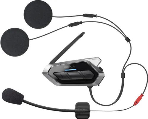 Miniatura 6 de Sena 50R Audífonos de motocicleta Bluetooth de 3 botones con sistema de intercomunicador integrado de malla con sonido de Harman Kardon, micrófono