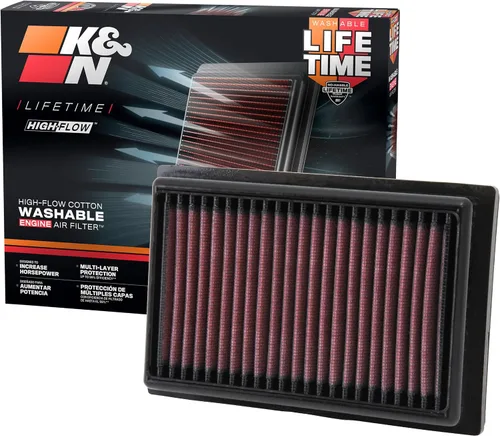 K&N Filtro de aire de alto flujo original de por vida para motor: Aumenta la potencia: Premium, lavable: Compatible con TOYOTA 2012-2025: C-HR,