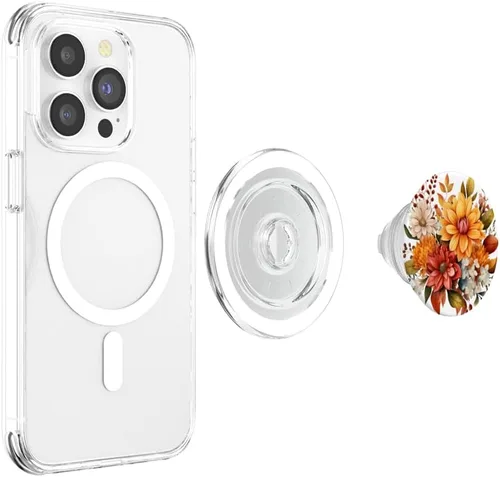 Miniatura 4 de Linda flor de otoño sublimación Clipart Hojas de otoño PopSockets MagSafe PopGrip para iPhone