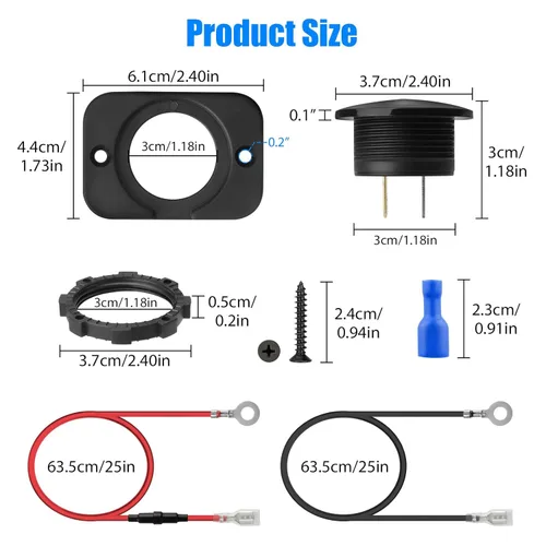Miniatura 6 de Linkstyle Medidor de Voltaje de Batería, Voltímetro de Voltaje DC 12 Voltios 24 Voltios, Voltímetro de Voltaje con Pantalla Digital LED, Voltímetro