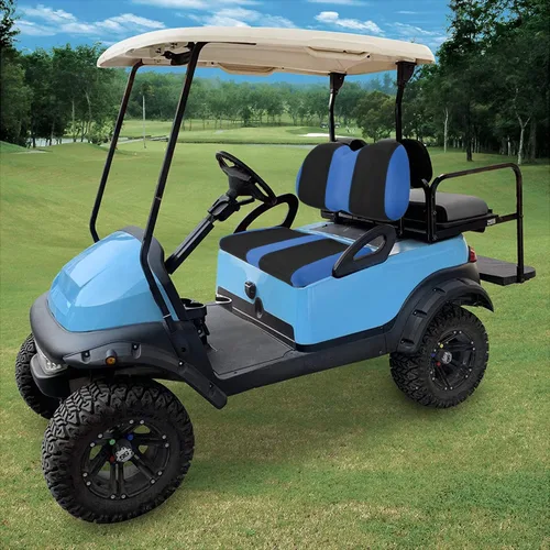 Miniatura 3 de Juego de fundas de asiento de carrito de golf, fundas para asientos delanteros de carrito de golf, ajuste para Club Car Precedent OEM, cojín de Azul