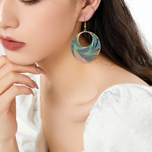 Miniatura 89 de FASHEWELRY 16 dijes de plumas de arco iris de acero inoxidable con alas de filigrana, adornos de metal de 4 colores para hacer joyas, pulseras