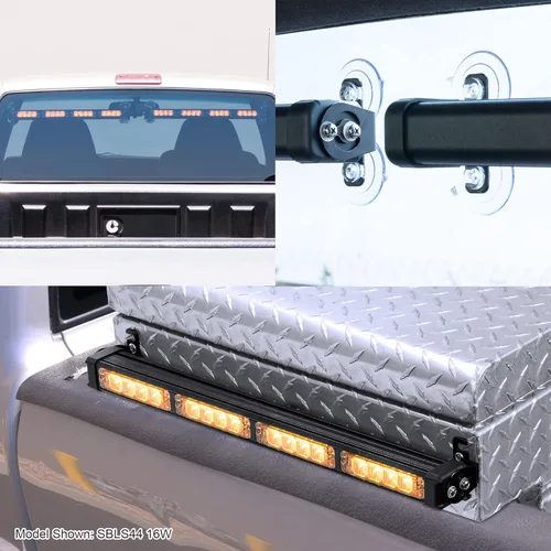 Miniatura 3 de LAMPHUS SolarBlast SBLS104 barra de luces LED de alerta de emergencia e indicación de tránsito, 47 pulgadas, 40 W - ÁMBAR AZUL, ámbar / blanco