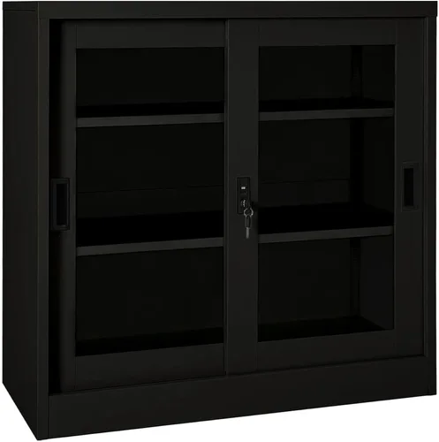 Miniatura 16 de Archivador de metal de 2 cajones, archivador de acero para oficina con cerradura para el hogar y la oficina, 35.4 x 18.1 x 28.5 pulgadas (blanco)