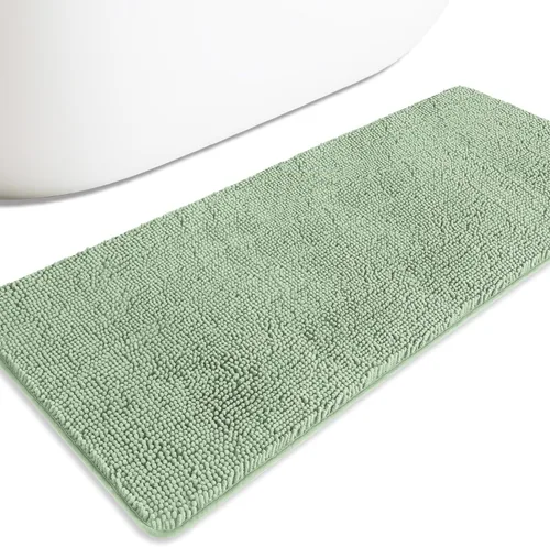 Miniatura 191 de Alfombra de baño pequeña de 12 x 18 pulgadas, lavable y absorbente, antideslizante, alfombra de baño de felpilla gruesa y suave para baño, ducha