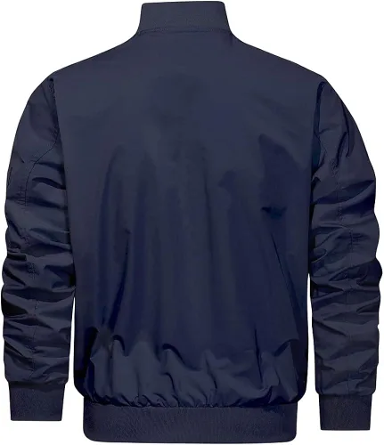 Miniatura 2 de HJWWIN Men's Slim Fit Lightweight Softshell Flight Bomber Jacket Spring Fall Coat with Pockets