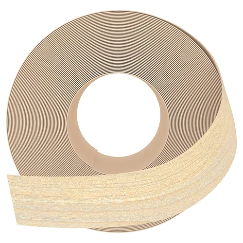 Miniatura 11 de GSCIT Club - Bandas de borde de chapa de roble, rollo de 1 pulgada x 25 pies, prepegadas, flexibles, bandas de cinta de madera real para reparación
