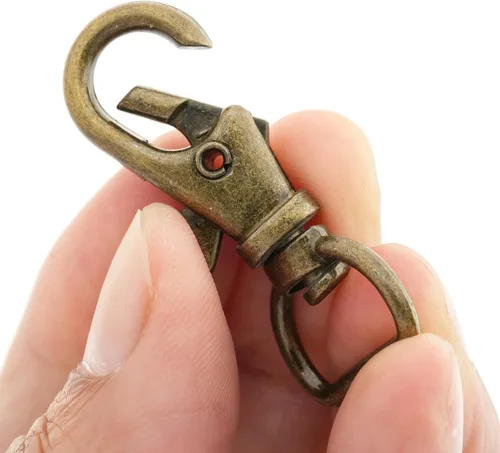 Miniatura 5 de CRAFTMEMORE Broches giratorios de langosta clásicos con cierre de gatillo CS10, clip para patio de tierra para bolsa de 1/2 pulgada, paquete de 10