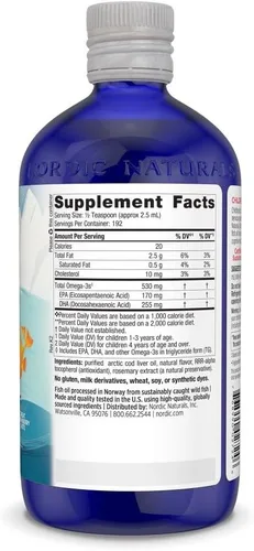 Miniatura 4 de Nordic Naturals DHA para niños, fresa, 16 onzas para niños, 530 mg de omega-3 con EPA y DHA, desarrollo y función cerebral, sin OMG, 192 porciones