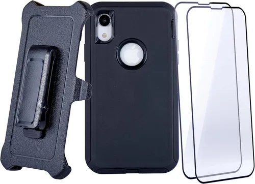 Miniatura 14 de Funda para iPhone XR (6.1 pulgadas) con 2 protectores de pantalla Resistente de cuerpo completo de grado militar protección contra caídas Funda