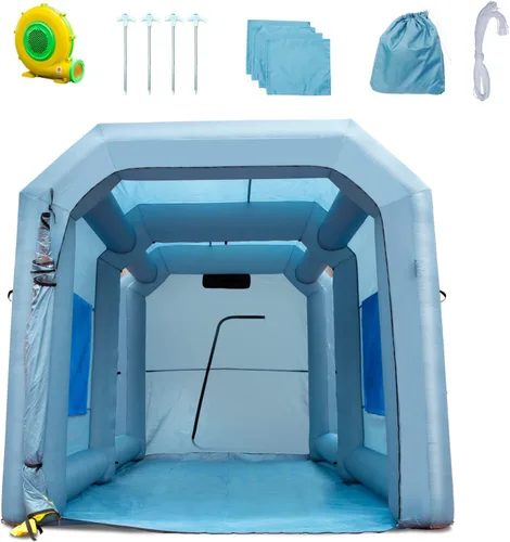 VEVOR - Carpa inflable para pintar con pistola de 13x10x9 pies, cabina de pulverización inflable, carpa de pistola de pintura para automóviles con