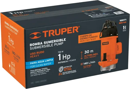 Miniatura 5 de Bomba sumergible de hierro fundido para agua limpia 1 HP